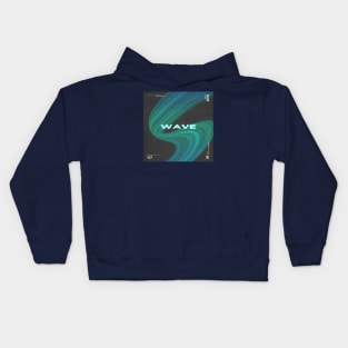 abstract wave of life, space Kids Hoodie